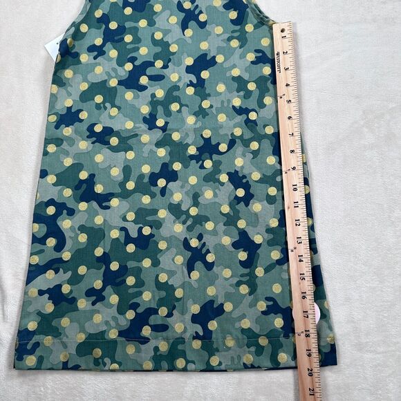 Smiling Button Girls Size 10 Green Camo Gold Polka Dot Tunic Dress New - Picture 6 of 8
